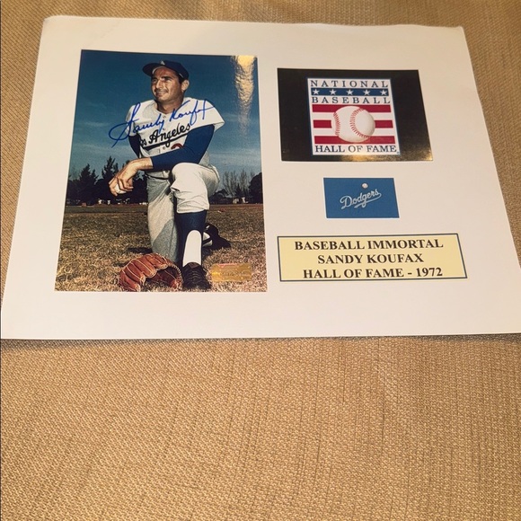Sandy Koufax Signed “Baseball Immortal” 8x10 Photo COA - Picture 3 of 3